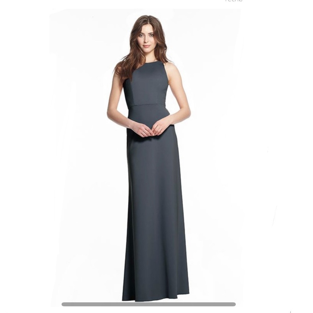 Monique Lhuillier Slate Gray Formal Dress